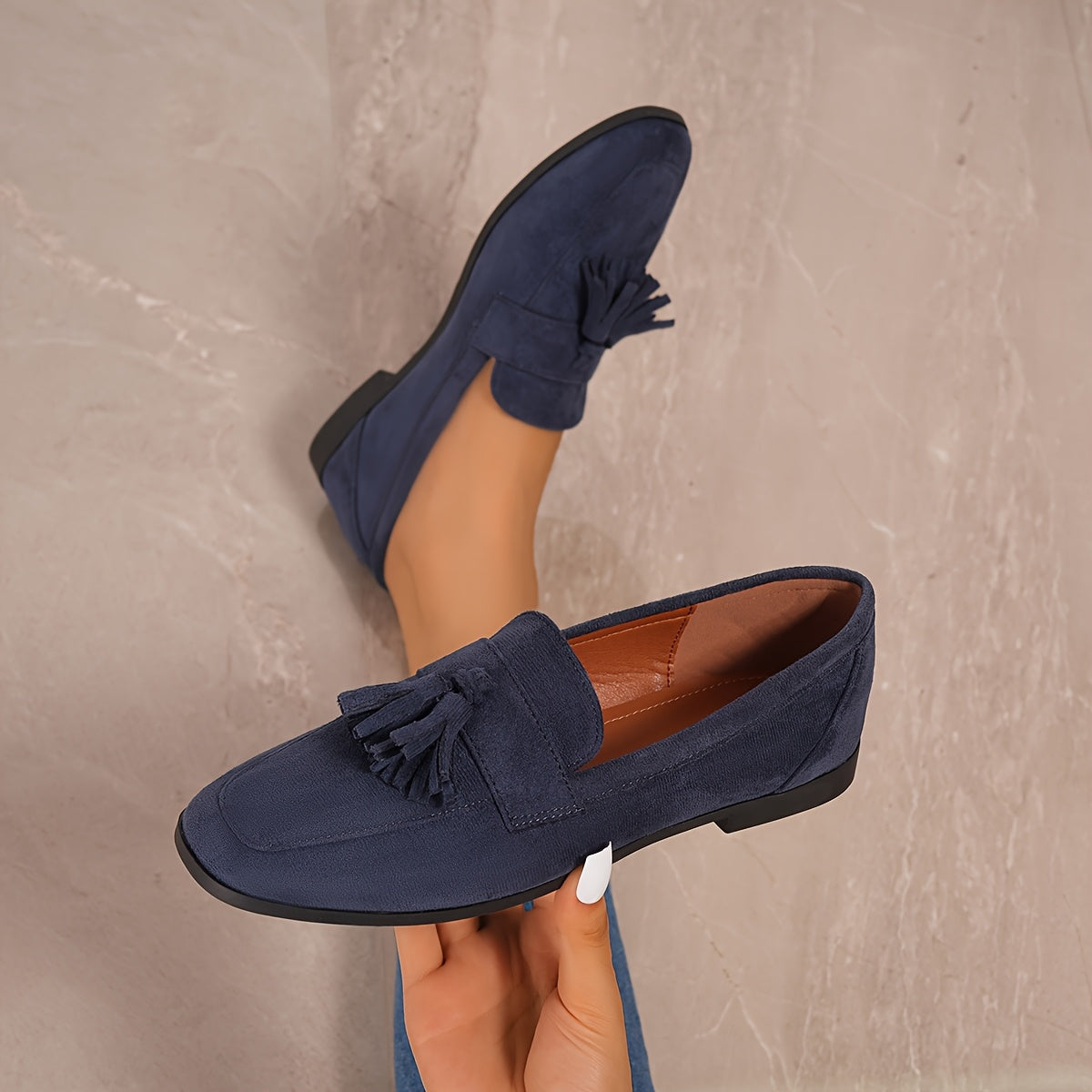 Lorae - Supportive Women's Walking Shoes - Navy Blue