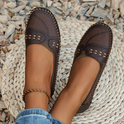 Willow - Supportive Slip-On Shoes - Brown