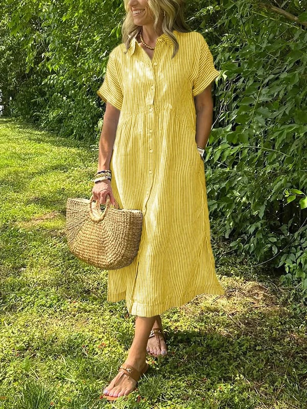 Lumae - Soft-Touch Maxi Shirt Dress - Blue
