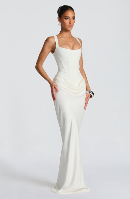 Naomi - Silky Maxi Dress - Coffee