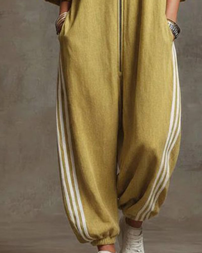 Lurelle - Zip Front Jumpsuit - Yellow