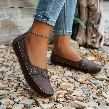 Willow - Supportive Slip-On Shoes - Brown