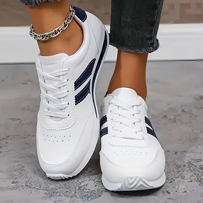 Eirene - Lace-Up Casual Sneakers - White