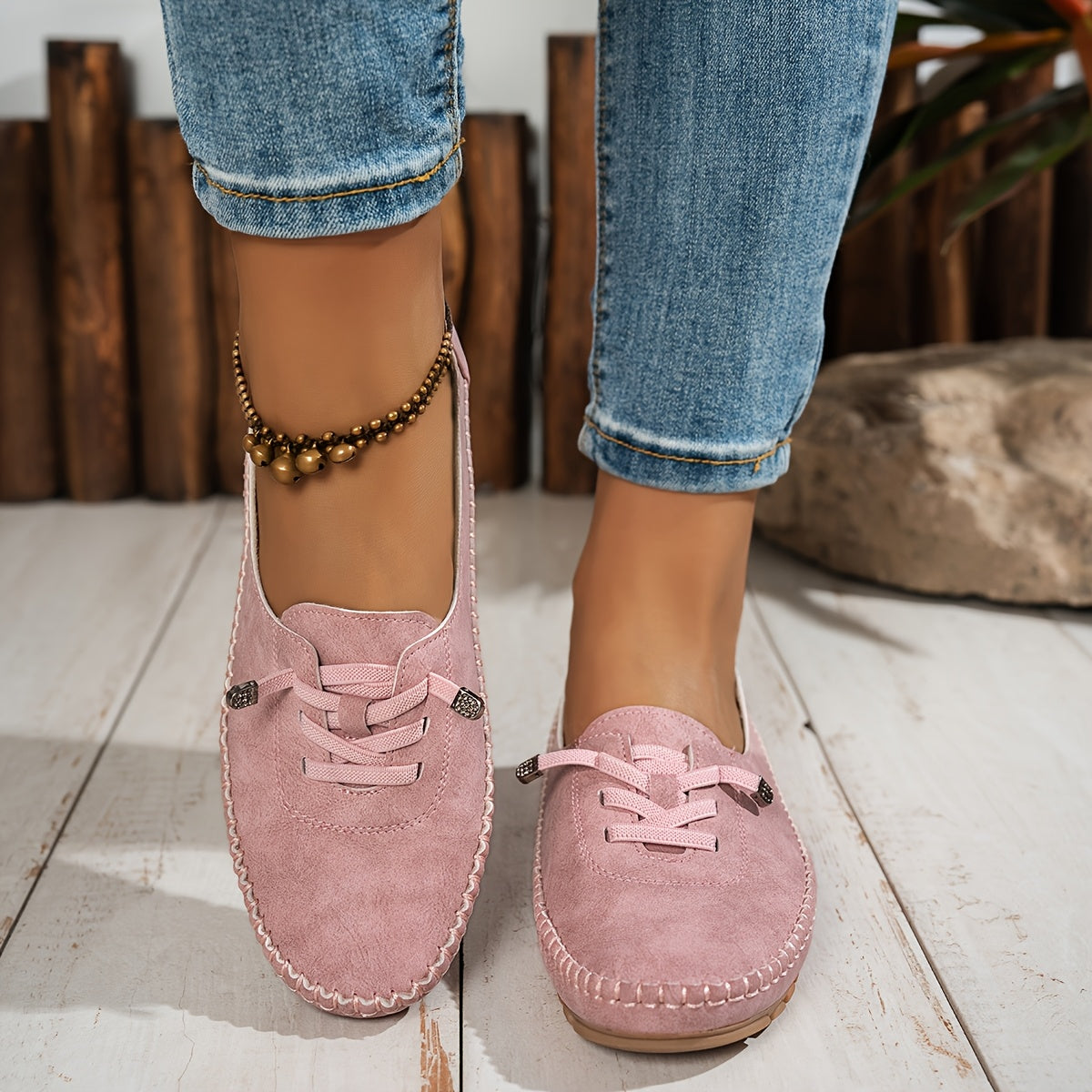 Oline - Cushioned Slip-On Shoes - Beige