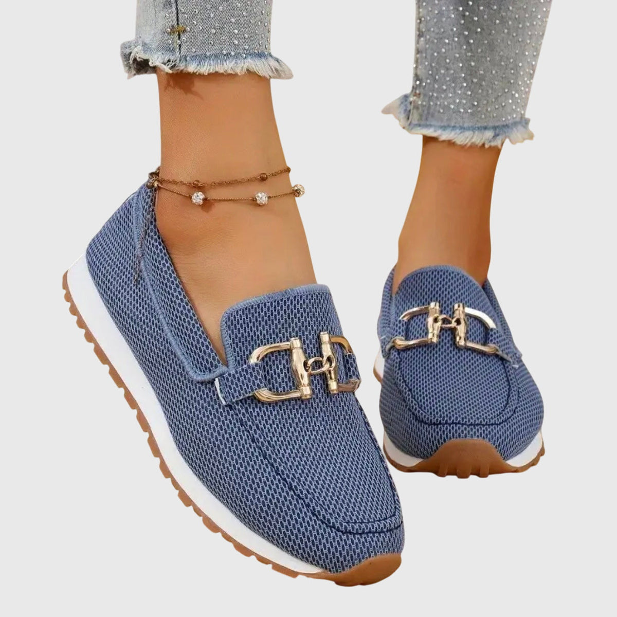 Lirina - Casual Slip-On Loafers - Blue
