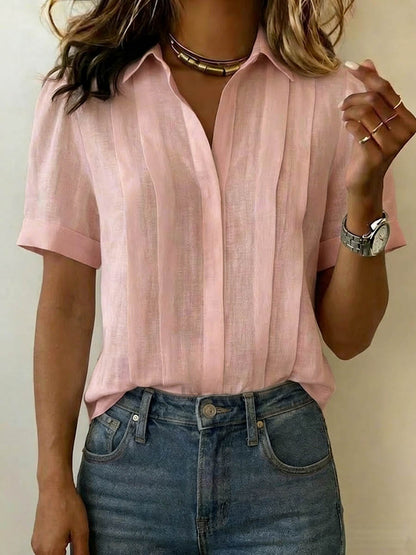 Ionea - Short Sleeve Button Shirt - White