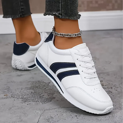 Eirene - Lace-Up Casual Sneakers - White