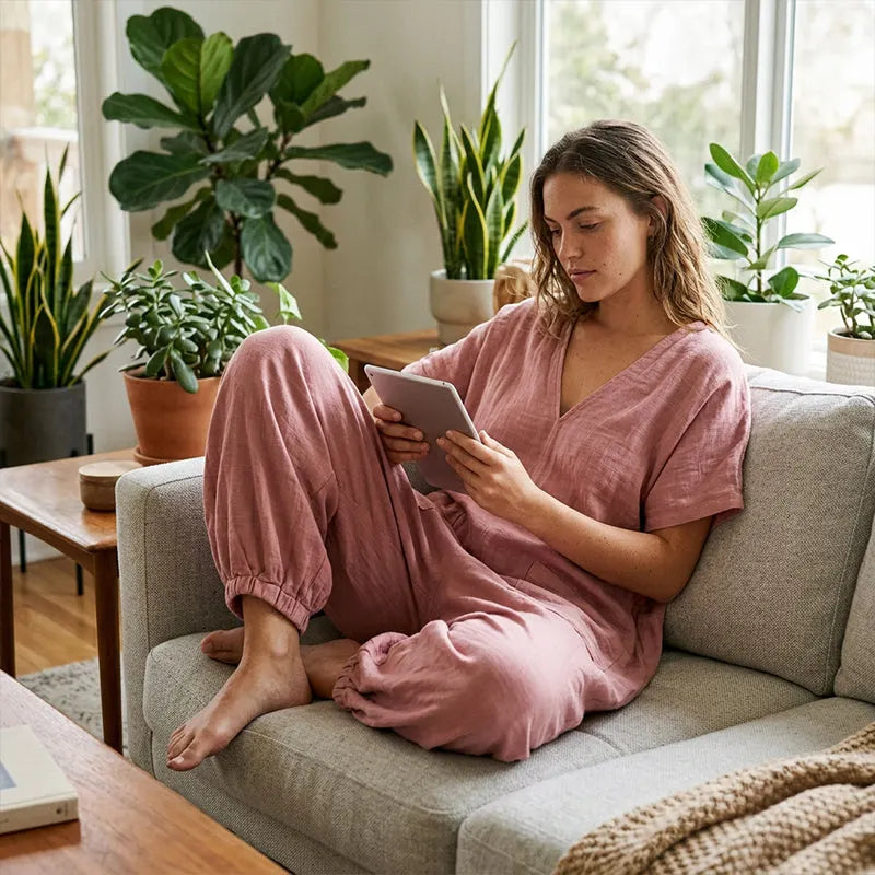 Evelisse - Breezy Batwing Pocket Jumpsuit - Pink