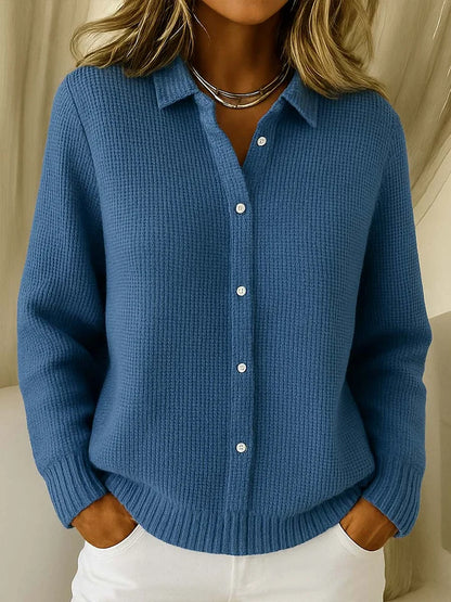 Elisenda - Soft-Touch Knit Jumper - Blue
