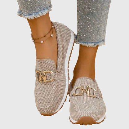 Lirina - Casual Slip-On Loafers - Beige