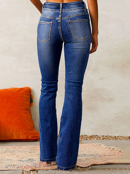 Evarra - Soft-Stretch High-Rise Flared Jeans - Black