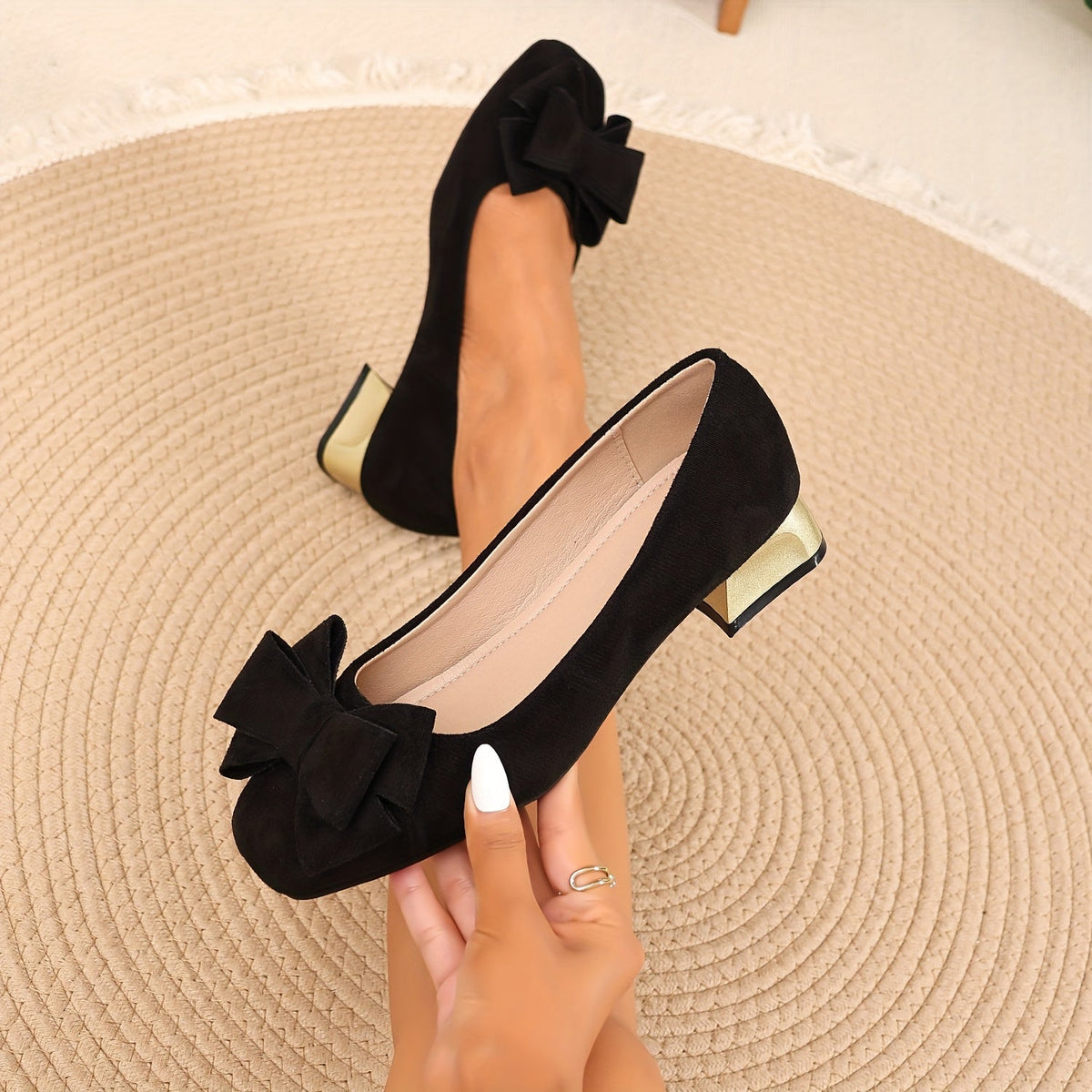 Aleraen - Stylish Casual Heels - Black