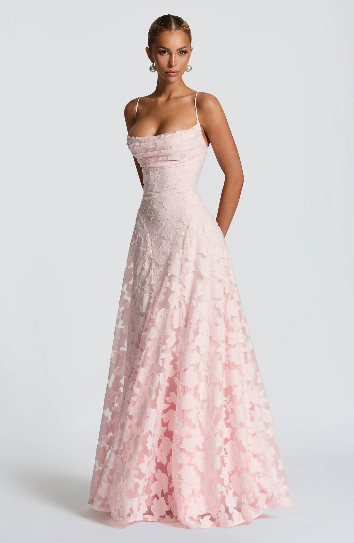 Veya - Lustrous Evening Dress - Ivory