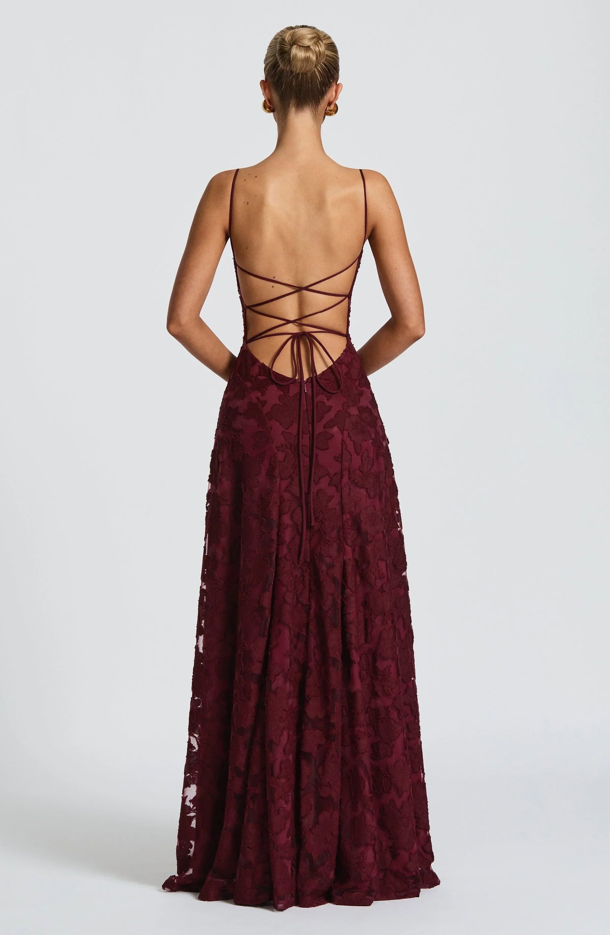Veya - Lustrous Evening Dress - Cherry Gloss