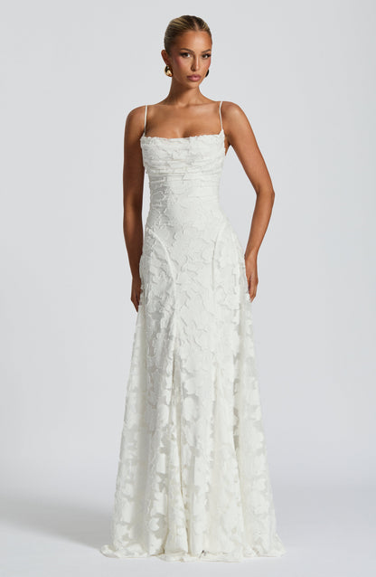Veya - Lustrous Evening Dress - Sage
