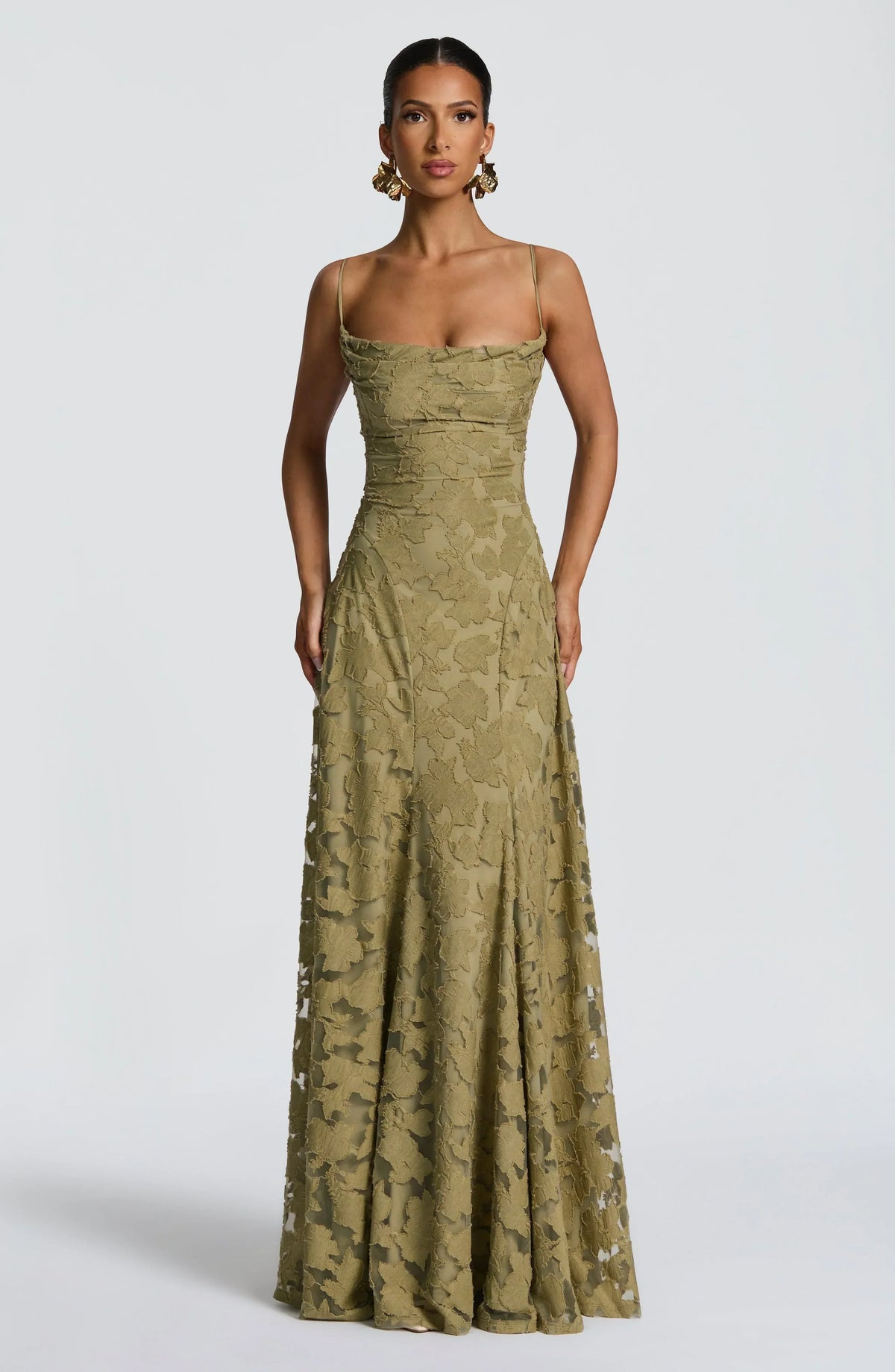 Veya - Lustrous Evening Dress - Cherry Gloss