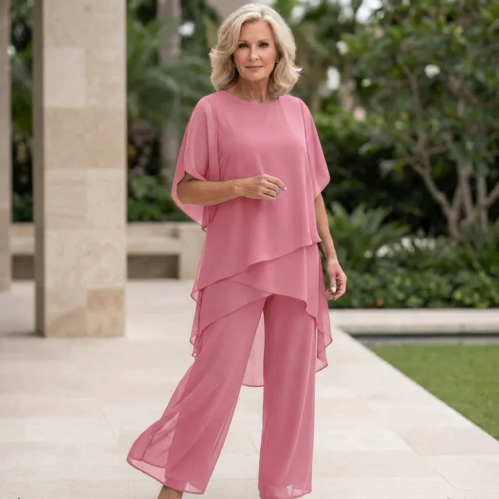 Jemima - Draped Two-Piece Set - Purple