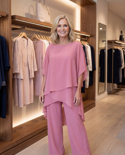 Jemima - Draped Two-Piece Set - Purple