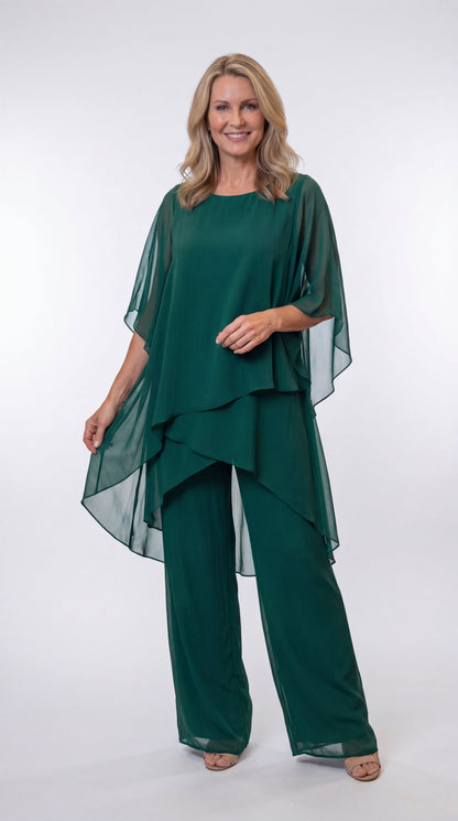 Jemima - Draped Two-Piece Set - Blue