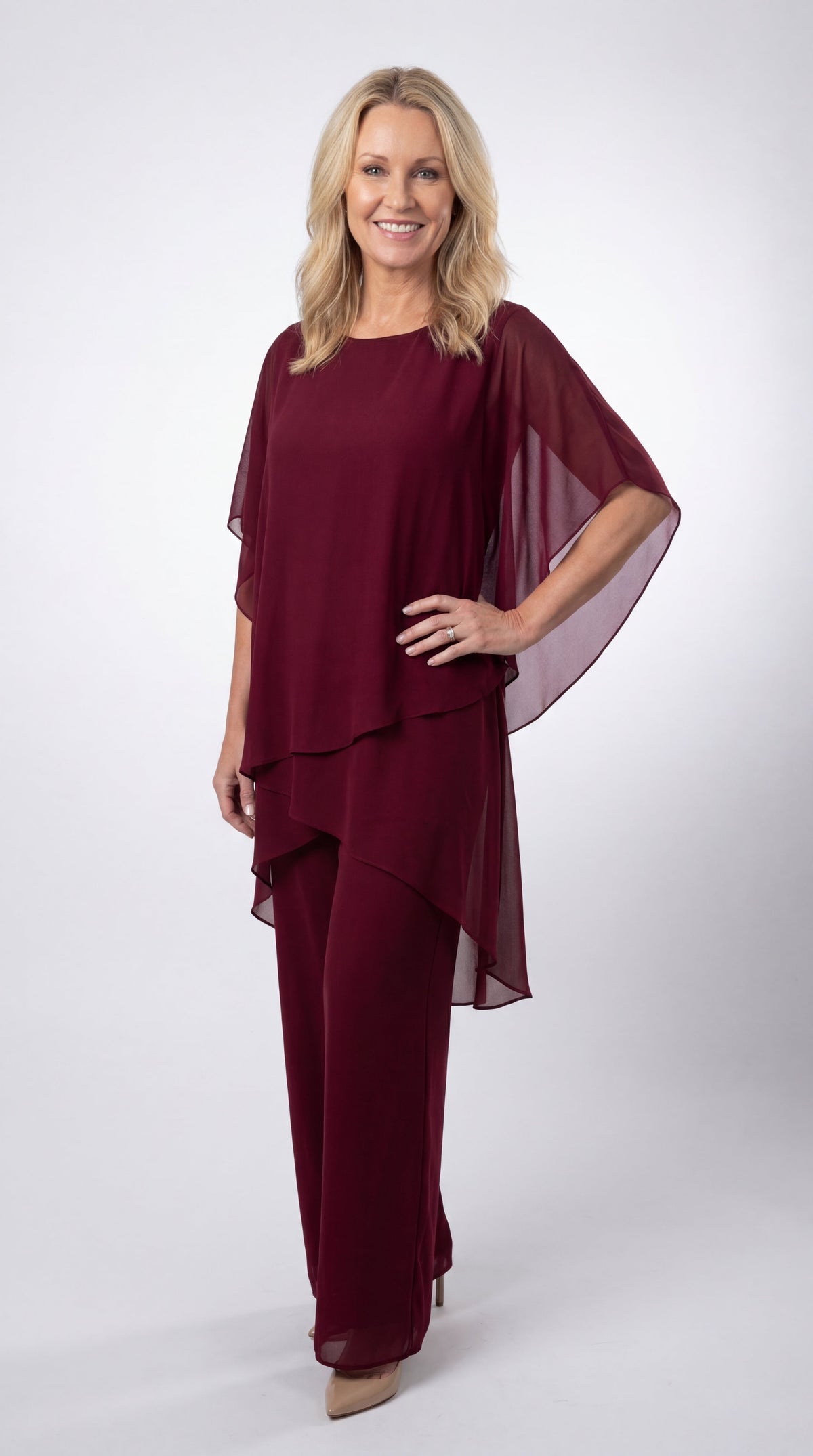 Jemima - Draped Two-Piece Set - Purple