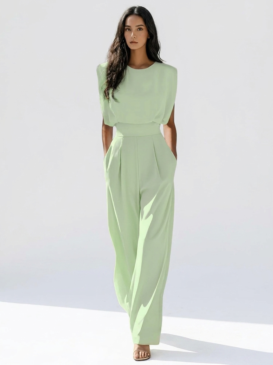 Hollianne - Soft-Touch Jumpsuit - Beige