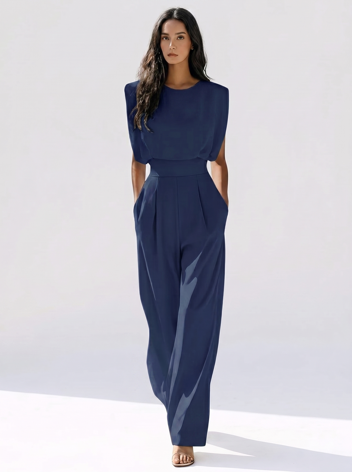 Hollianne - Soft-Touch Jumpsuit - Beige