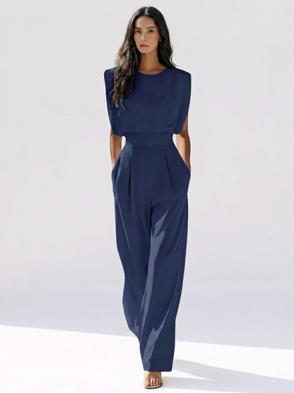 Hollianne - Soft-Touch Jumpsuit - Beige