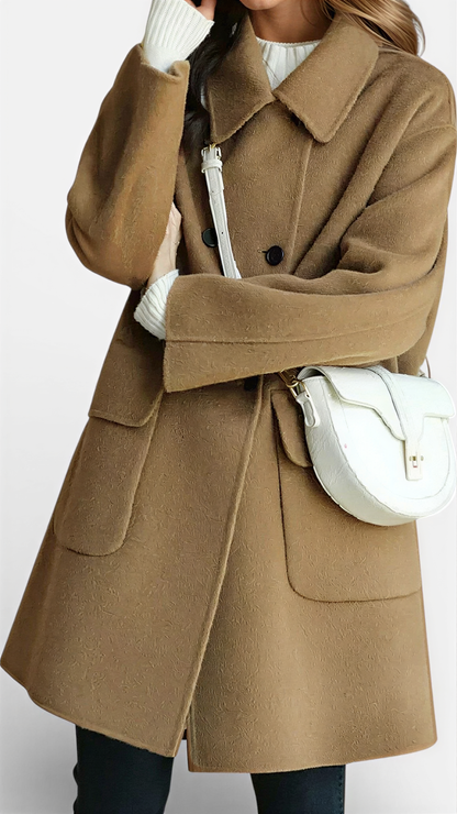 Taryna - Stylish Casual Coat - Beige