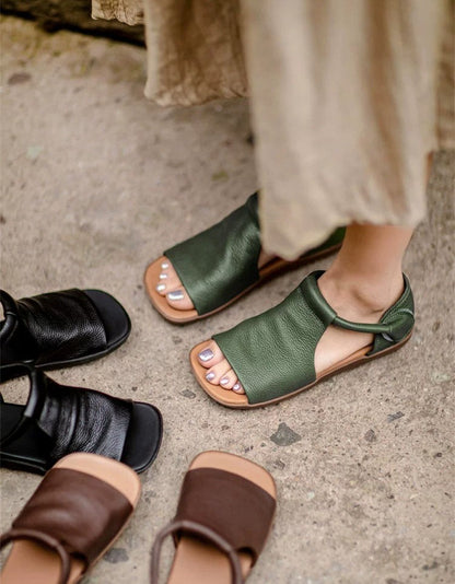 Fiorelle - Textured Open-Toe Sandals - Beige