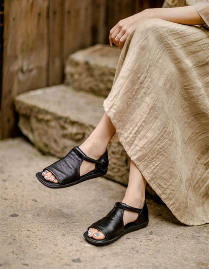 Fiorelle - Textured Open-Toe Sandals - Black