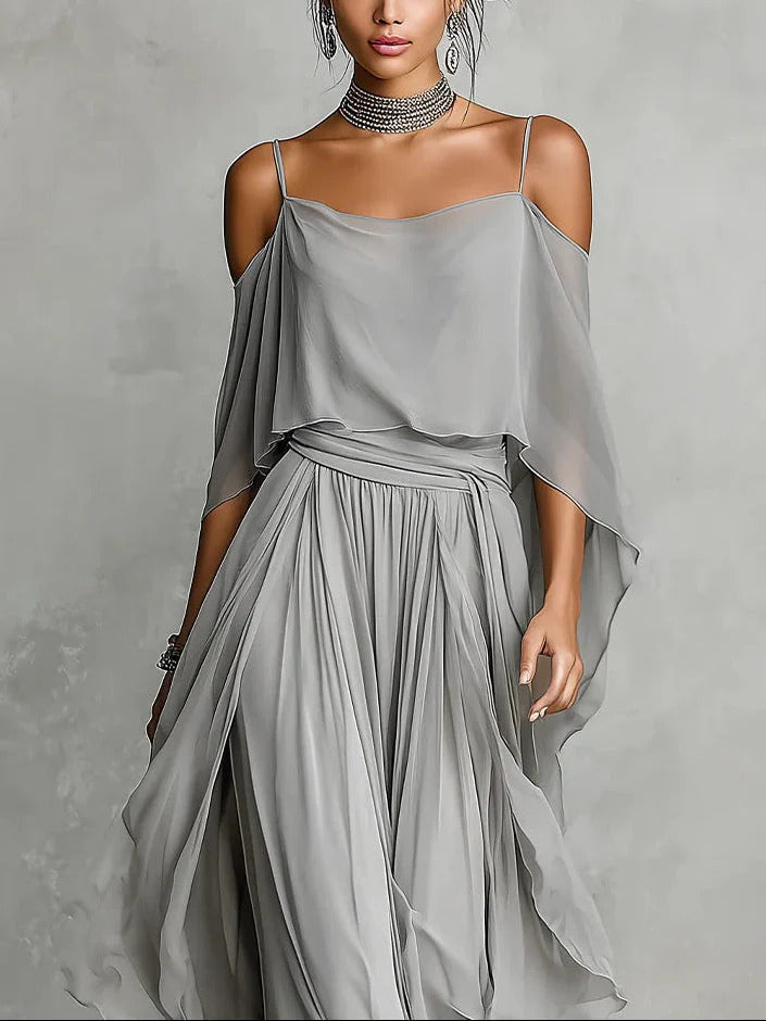 Xylia - Lightweight Two-Piece Set - Grey