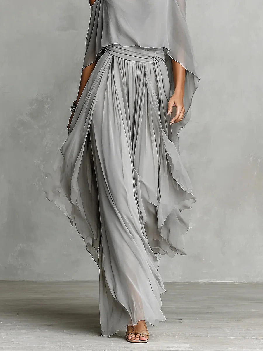 Xylia - Lightweight Two-Piece Set - Grey