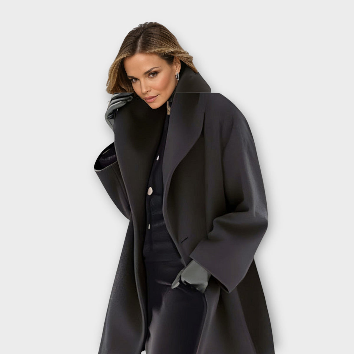 Kairene - Soft-Touch Coat - Pastel Blue