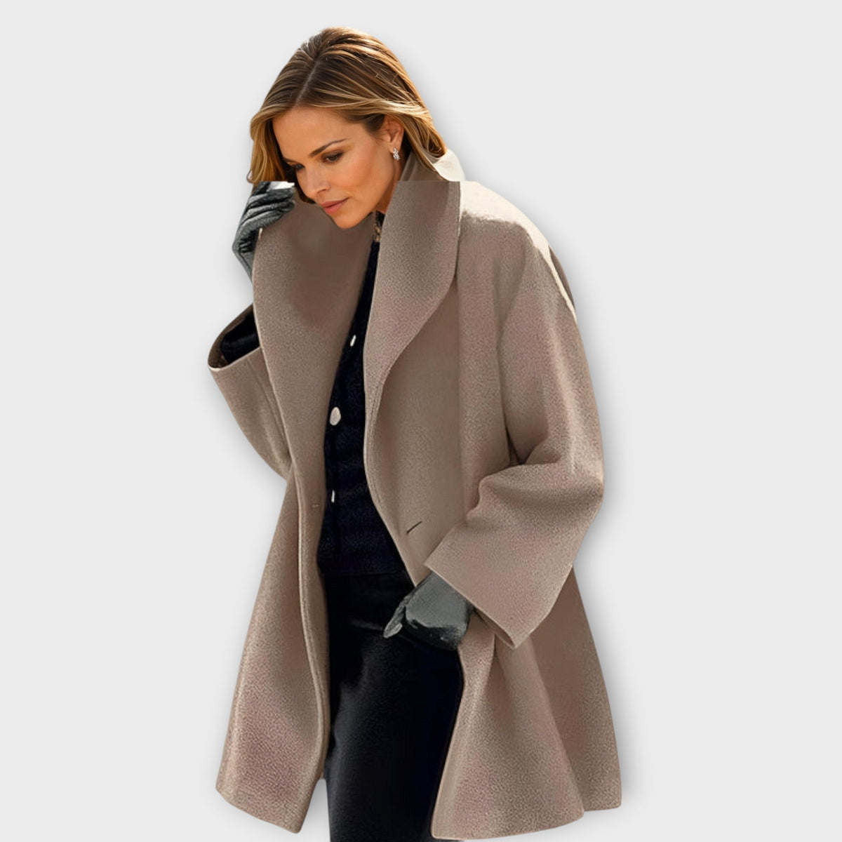 Kairene - Soft-Touch Coat - Pastel Blue