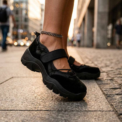 Cressie - Cushioned Loafers - Black