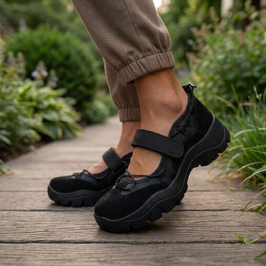 Cressie - Cushioned Loafers - Black