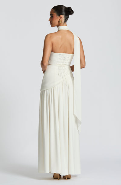 Rynellea - Elegant Strapless Evening Dress - Black