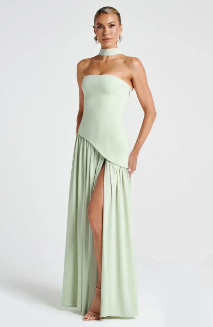 Rynellea - Elegant Strapless Evening Dress - Mint
