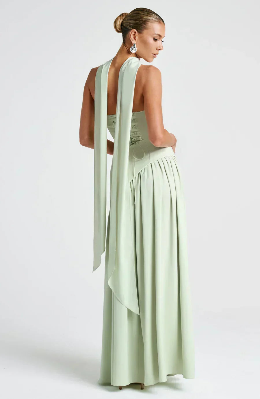 Rynellea - Elegant Strapless Evening Dress - Mint