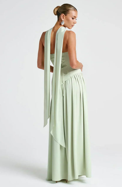Rynellea - Elegant Strapless Evening Dress - Mint