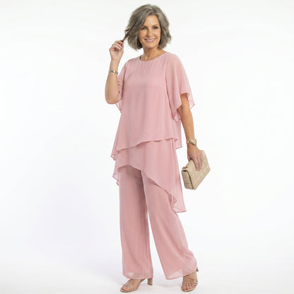 Thessalie - Fluid Evening Jumpsuit - Dark Blue