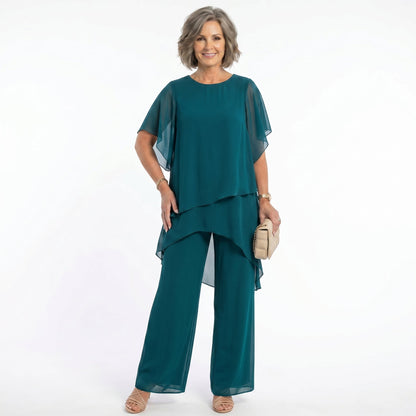 Thessalie - Fluid Evening Jumpsuit - Dark Blue