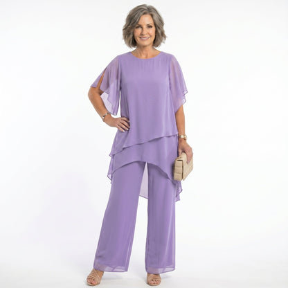 Thessalie - Fluid Evening Jumpsuit - Aqua Blue