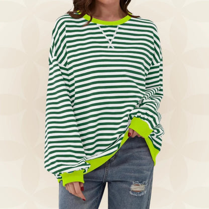 Thessaria - Soft-Touch Oversized Sweater - Green