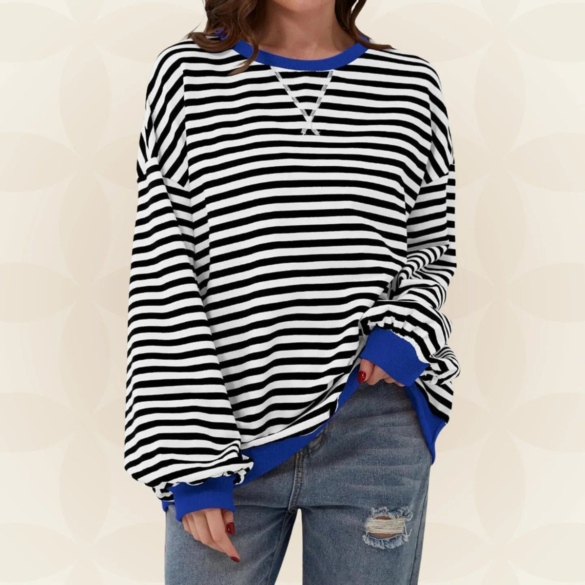 Thessaria - Soft-Touch Oversized Sweater - Green
