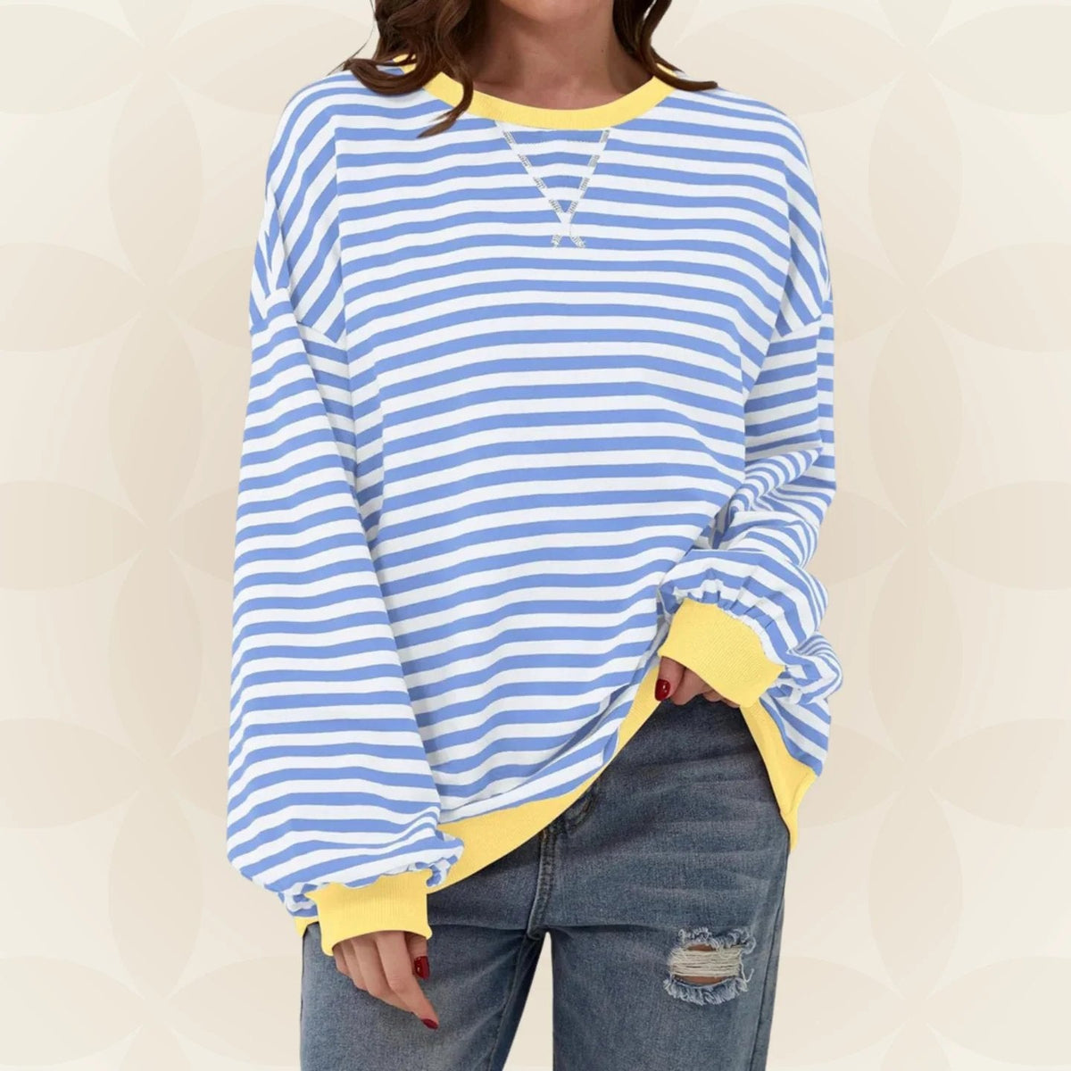 Thessaria - Soft-Touch Oversized Sweater - Green
