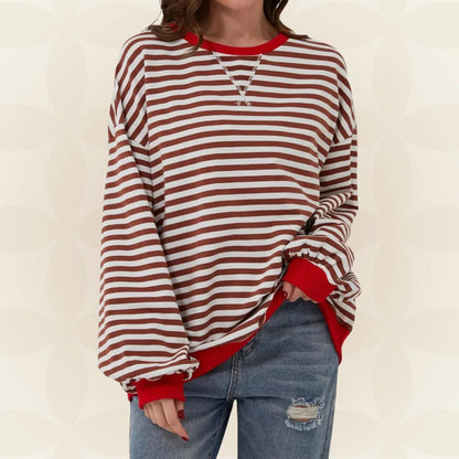 Thessaria - Soft-Touch Oversized Sweater - Green
