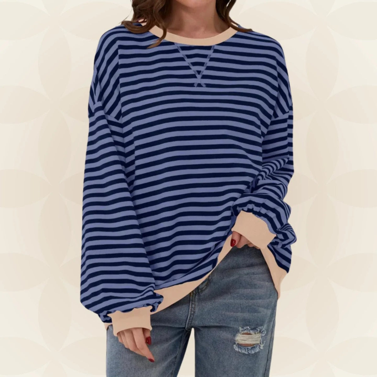 Thessaria - Soft-Touch Oversized Sweater - Green