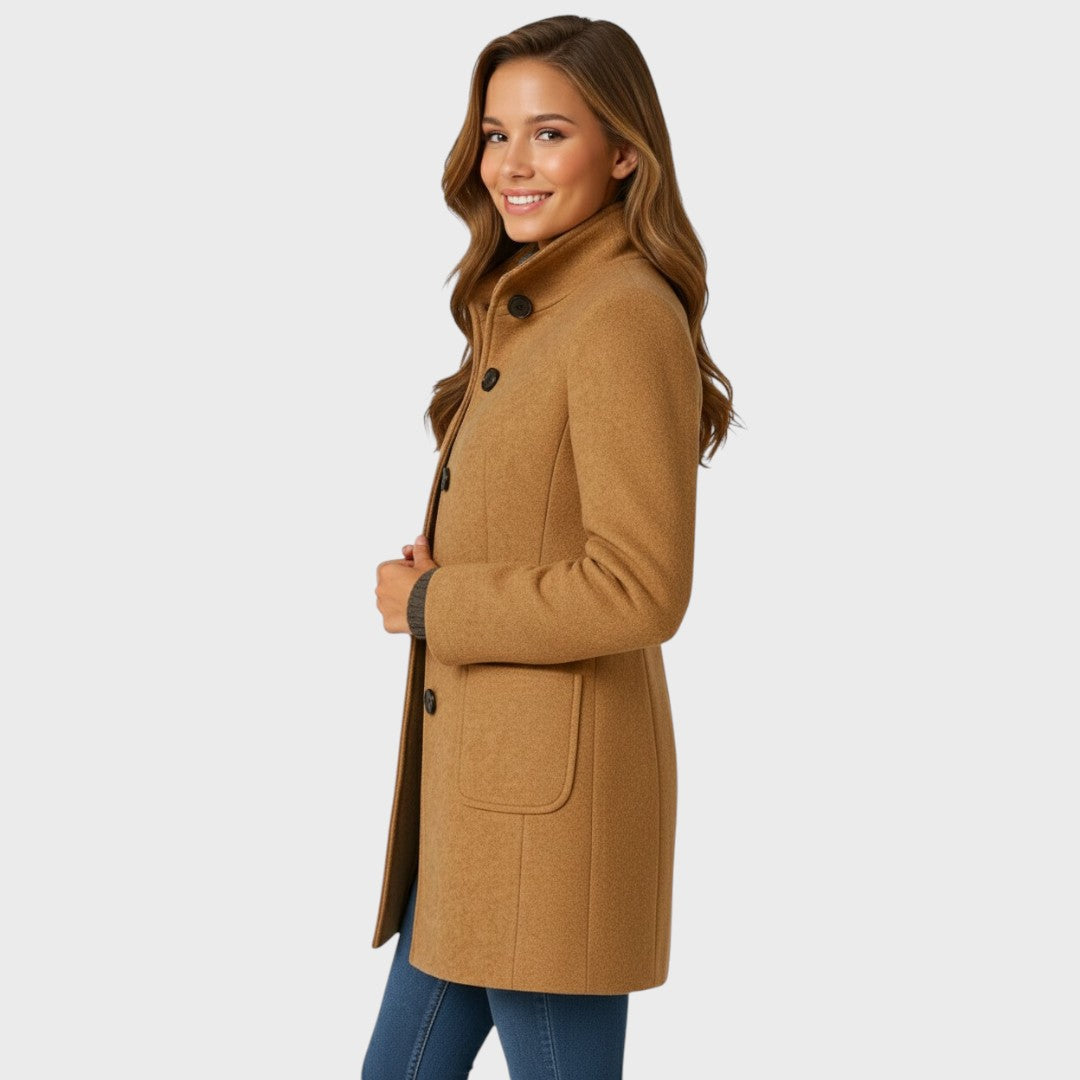 Avarin - Tailored Mid Coat - Khaki