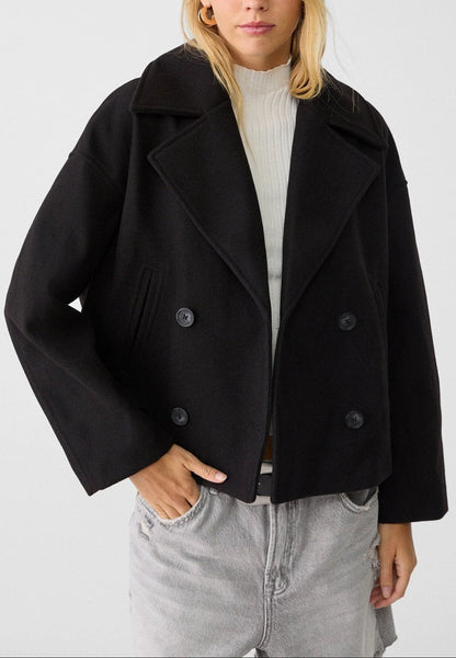 Livia - Tailored Short Coat - Taupe